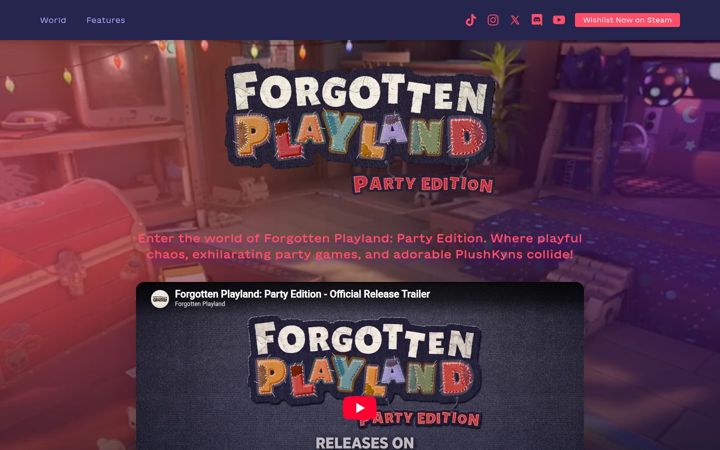 Screenshot of forgottenplayland.com