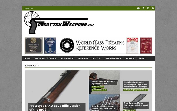Screenshot of forgottenweapons.com