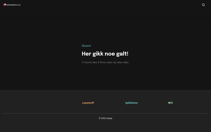 Screenshot of forhaandsbestill.no