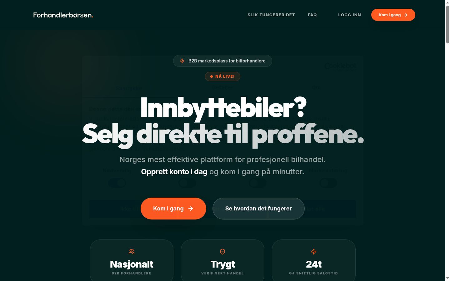Screenshot tal-banner tal-kunsens muri qabel kwalunkwe interazzjoni