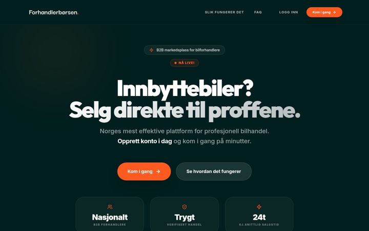 Screenshot of forhandlerborsen.no