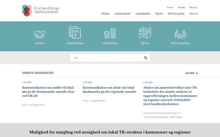 Screenshot of forhandlingsfaellesskabet.dk