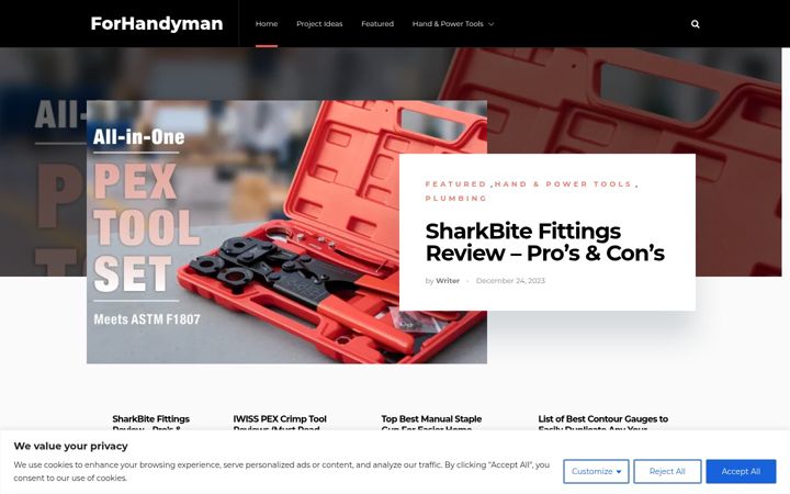 Screenshot of forhandyman.com
