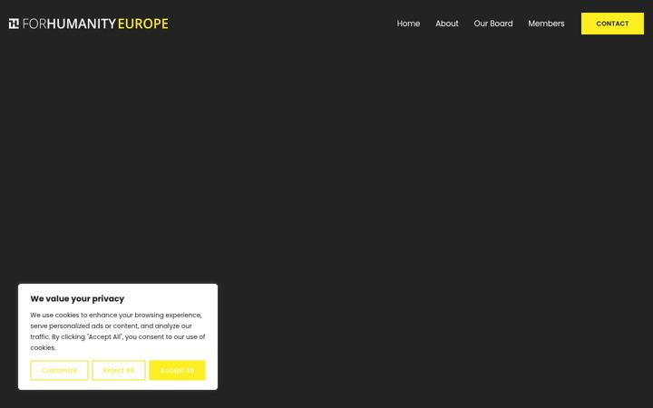 Screenshot of forhumanityeurope.center