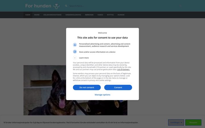 Screenshot of forhunden.no