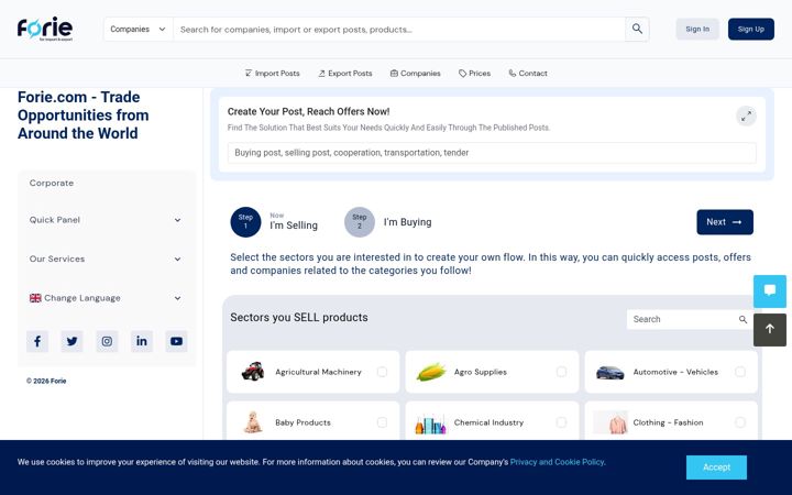 Screenshot of forie.com