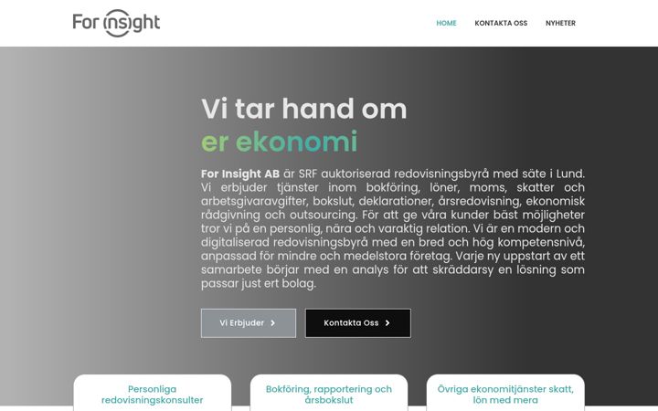 Screenshot of forinsight.se
