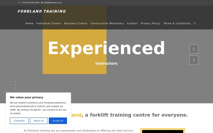Screenshot of forkland.co.uk