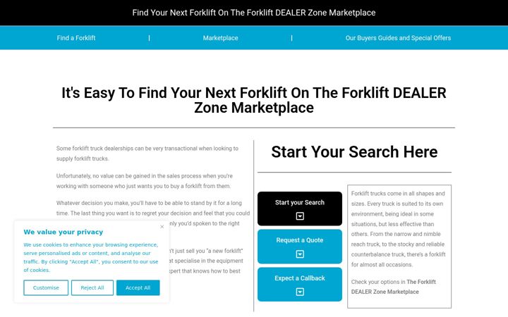 Screenshot of forklift-dealer.com