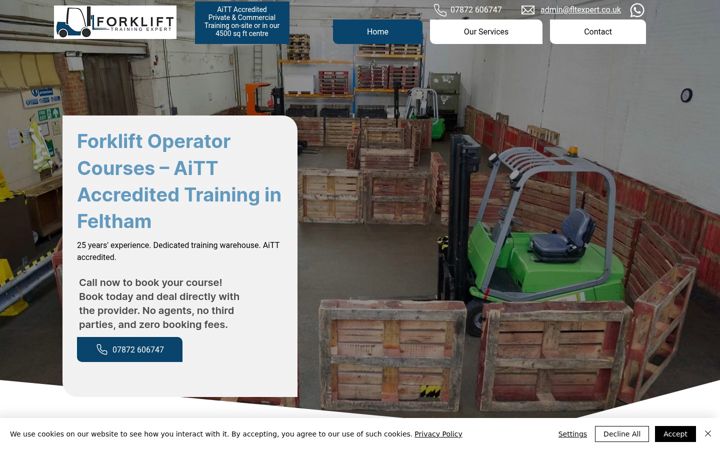 Skærmbillede af forklift-training-expert.co.uk