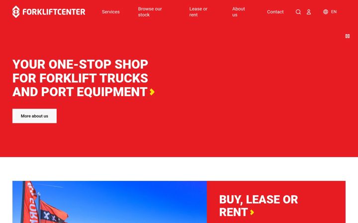 Screenshot of forkliftcenter.com