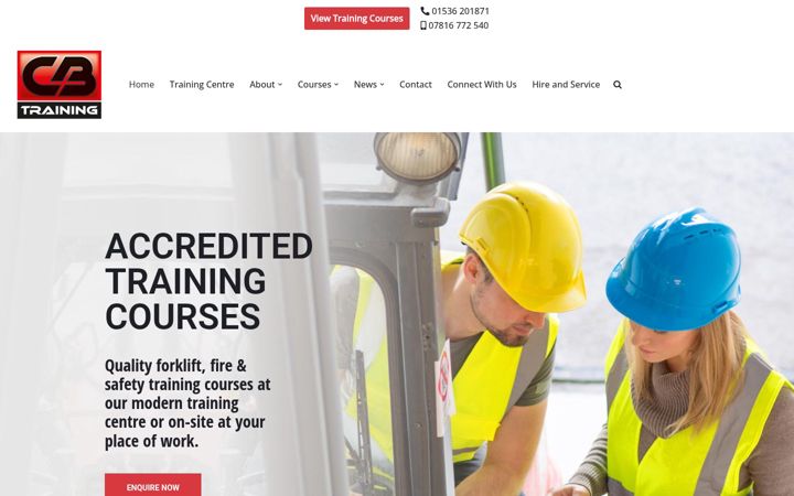 Skærmbillede af forklifttrainingonline.co.uk