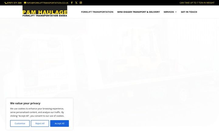 Screenshot of forklifttransportation.co.uk