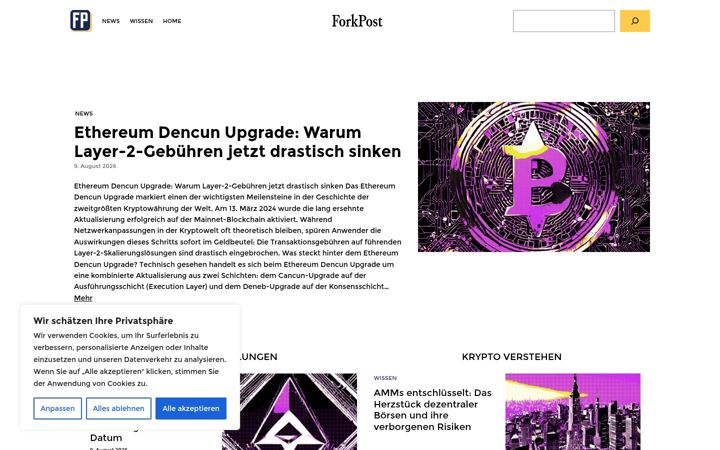 Screenshot of forkpost.com