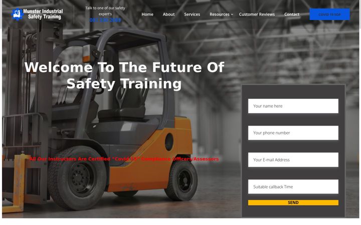 Screenshot of forktrucktraining.ie