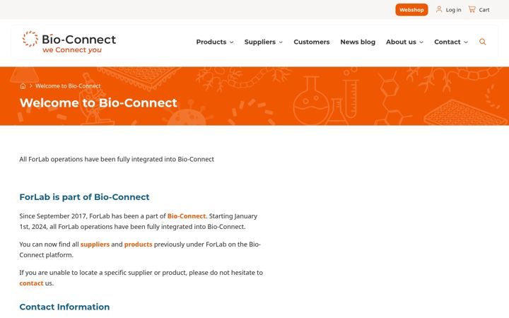 Screenshot of forlab.be