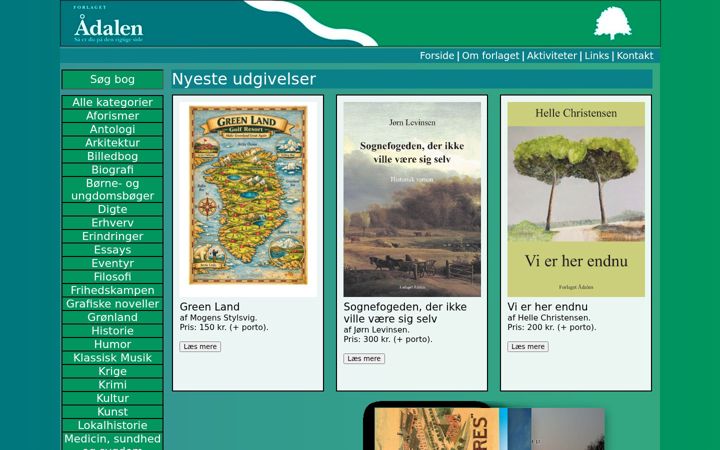 Screenshot of forlagetaadalen.dk