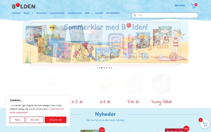 Screenshot of forlagetbolden.dk