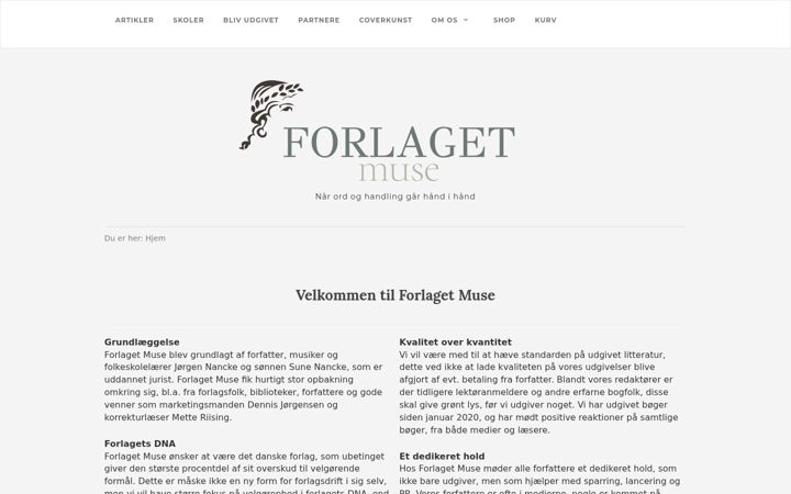 Screenshot of forlagetmuse.dk