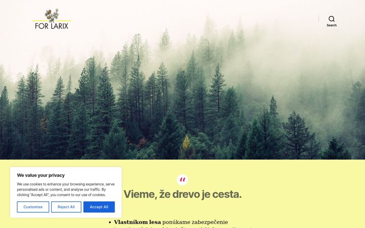 Screenshot of forlarix.sk