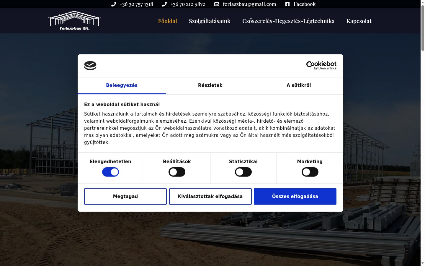 Capture d'écran de la bannière de consentement affichée avant toute interaction