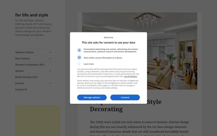 Screenshot of forlifeandstyle.com