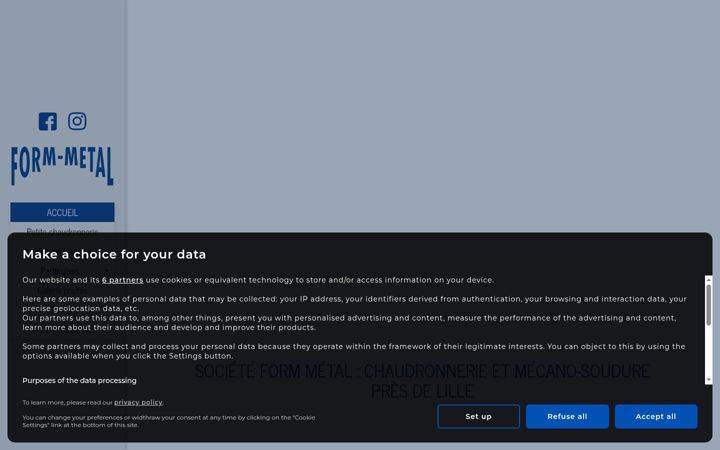 Screenshot of form-metal.fr