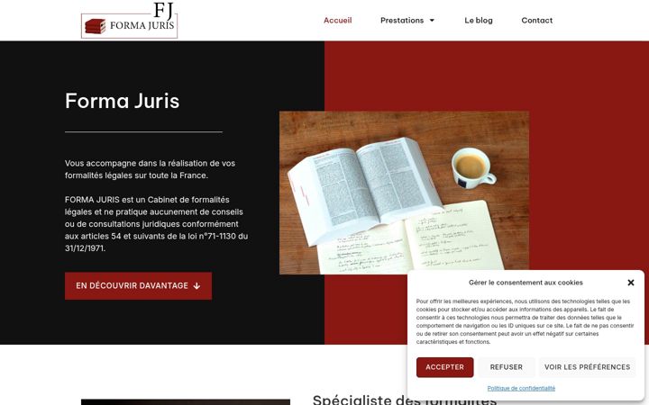 Screenshot of forma-juris.com