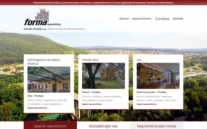 Screenshot of forma-nepremicnine.si