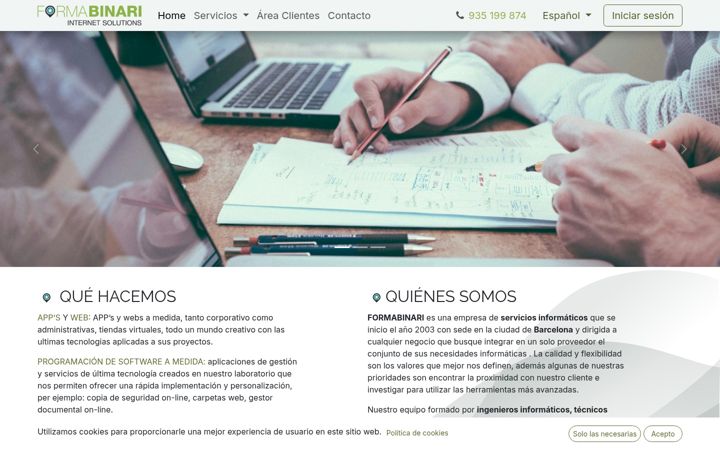 Screenshot of formabinari.com