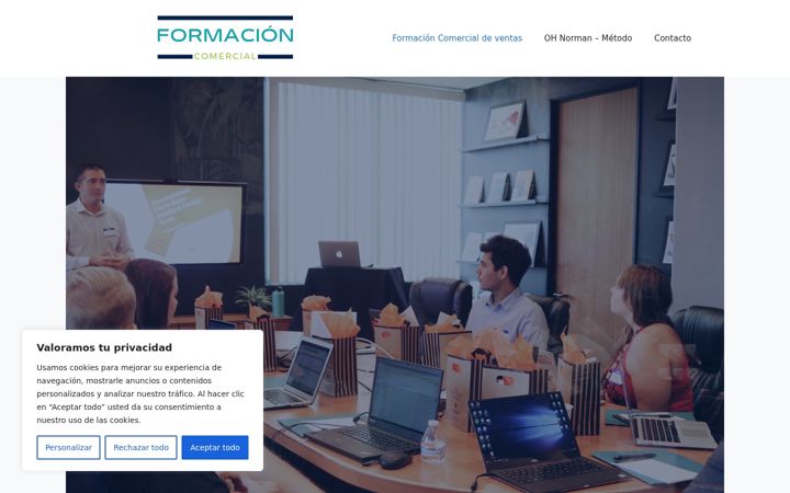 Screenshot of formacion-comercial.com