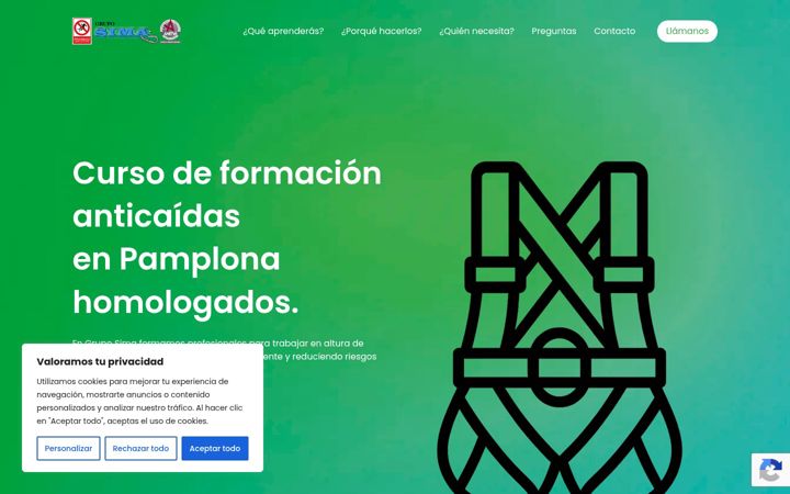 Screenshot of formacionanticaidas.com