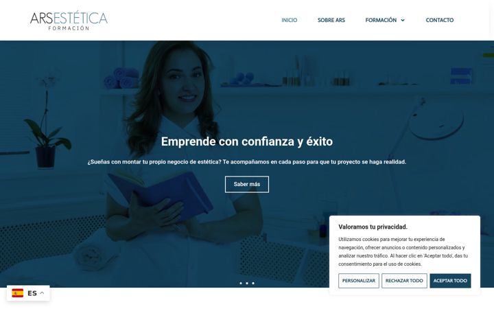 Screenshot of formacionarsestetica.com