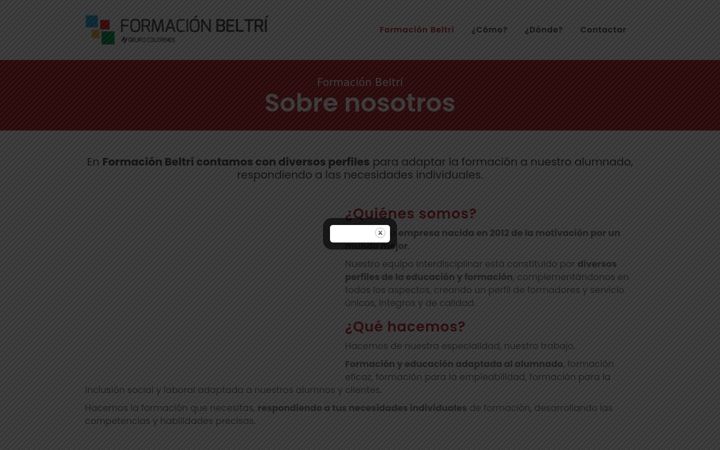 Screenshot of formacionbeltri.com
