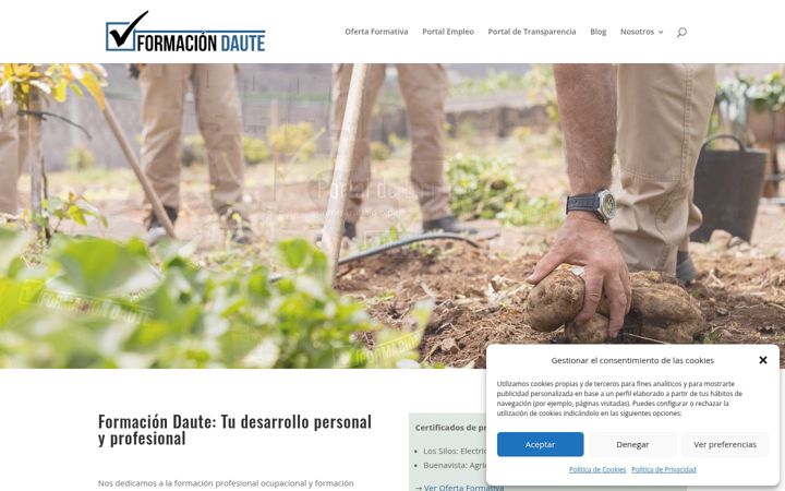 Screenshot of formaciondaute.com
