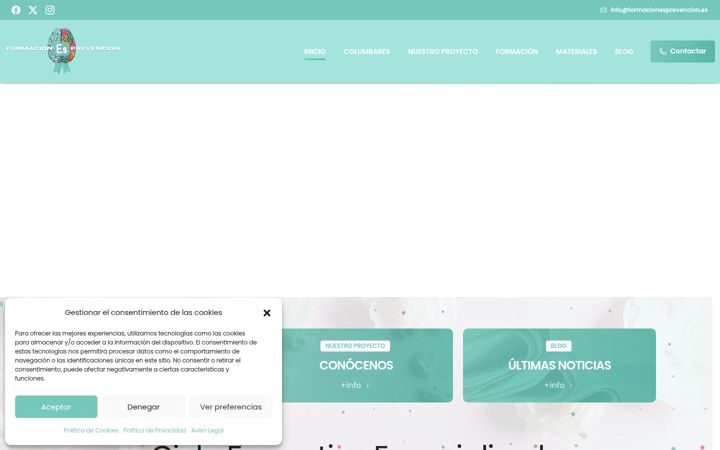 Capture d'écran de formacionesprevencion.es