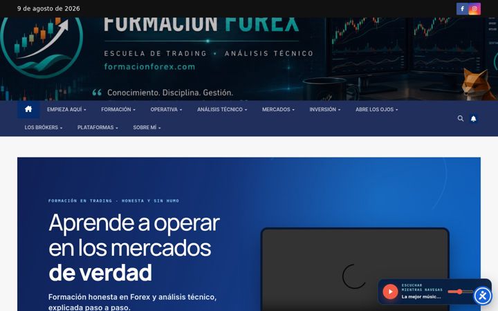 Screenshot of formacionforex.com
