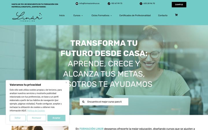 Screenshot of formacionlinur.es