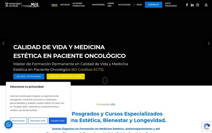 Screenshot of formacionmbl.com