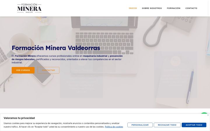 Screenshot of formacionmineravaldeorras.com