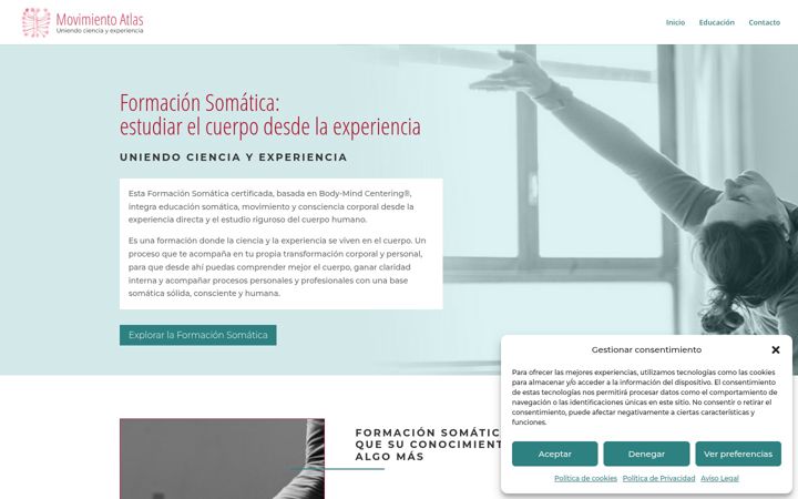 Snímek obrazovky formacionsomatica.es