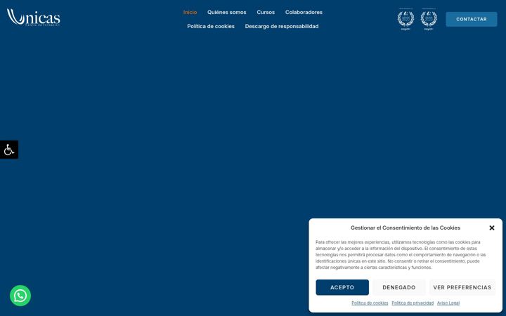 Snímek obrazovky formacionunicas.es