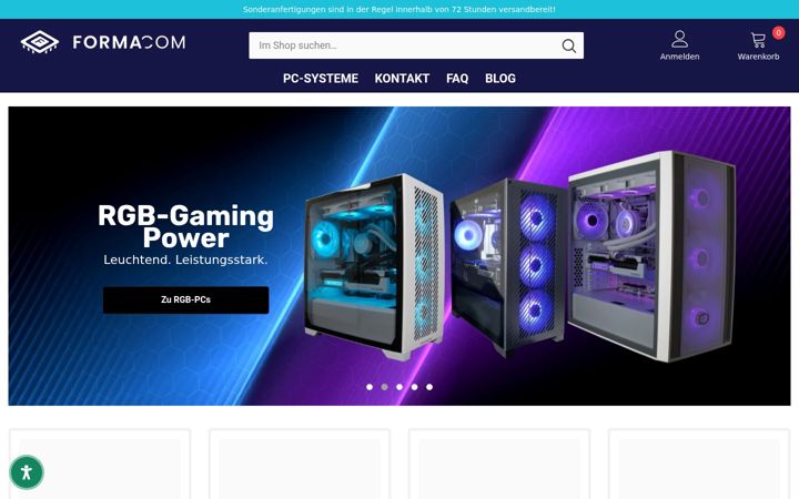 Screenshot of formacom.eu