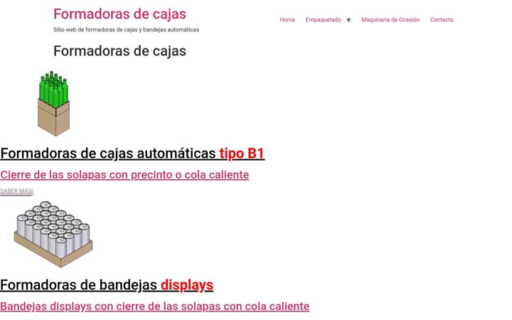 Screenshot of formadorasdecajas.es