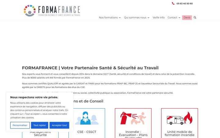 Screenshot of formafrance.fr