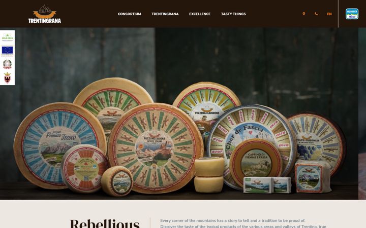 Screenshot of formaggideltrentino.it