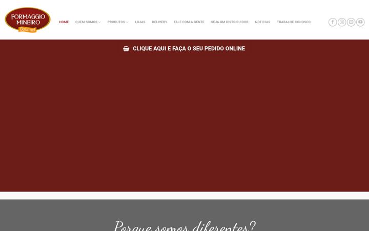 Skärmbild av formaggiomineiro.com.br