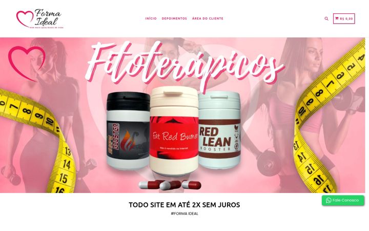 Screenshot of formaidealvidasaudavel.com.br