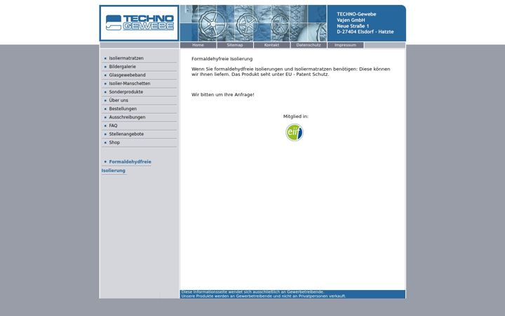 Screenshot of formaldehydfrei.de