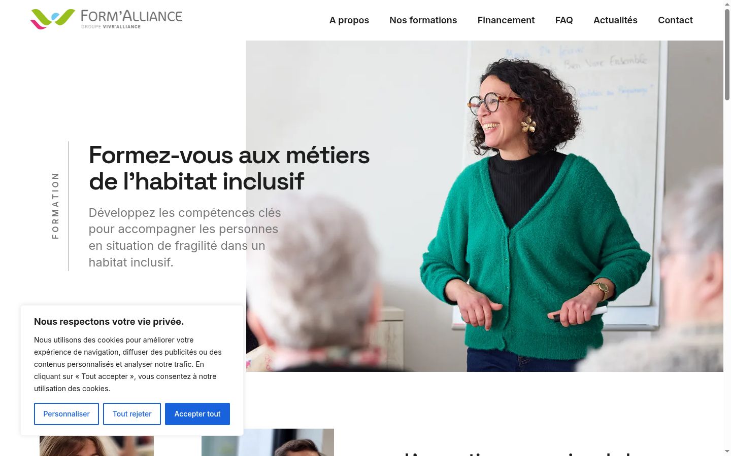 Screenshot van de toestemmingsbanner zoals getoond vóór enige interactie